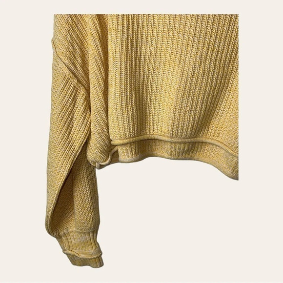 URBAN OUTFITTERS‎ CROPPED SWEATER BUTTONS CHUNKY KNITTED YELLOW IN COLOR - Picture 10 of 11